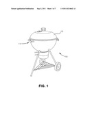 APPARATUS FOR CONVERTING KETTLE OR KAMADO STYLE COOKING GRILLS FOR COOKING     PIZZA diagram and image