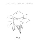 APPARATUS FOR CONVERTING KETTLE OR KAMADO STYLE COOKING GRILLS FOR COOKING     PIZZA diagram and image