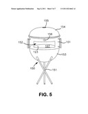 APPARATUS FOR CONVERTING KETTLE OR KAMADO STYLE COOKING GRILLS FOR COOKING     PIZZA diagram and image