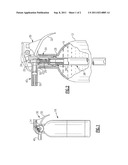 FIRE EXTINGUISHER AND DISCHARGE NOZZLE ASSEMBLY diagram and image