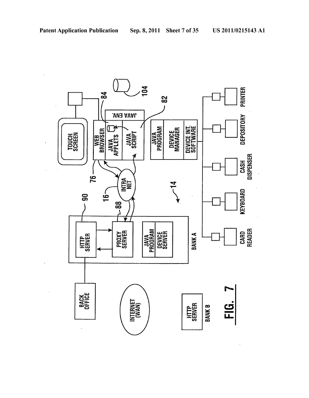 Method of authorizing automated banking machine use responsive to user     data read from data bearing records - diagram, schematic, and image 08