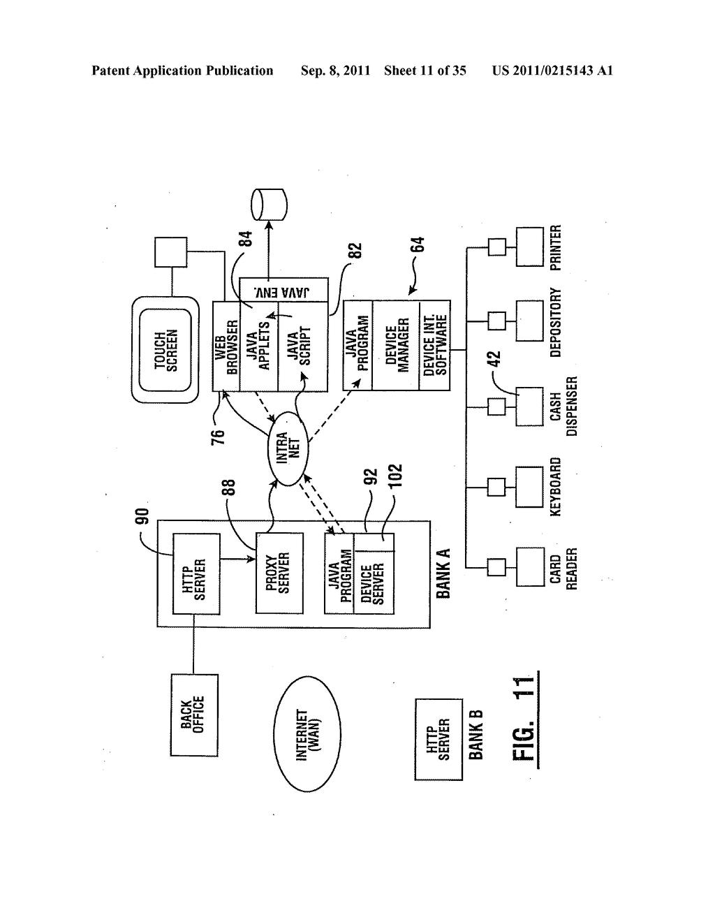 Method of authorizing automated banking machine use responsive to user     data read from data bearing records - diagram, schematic, and image 12