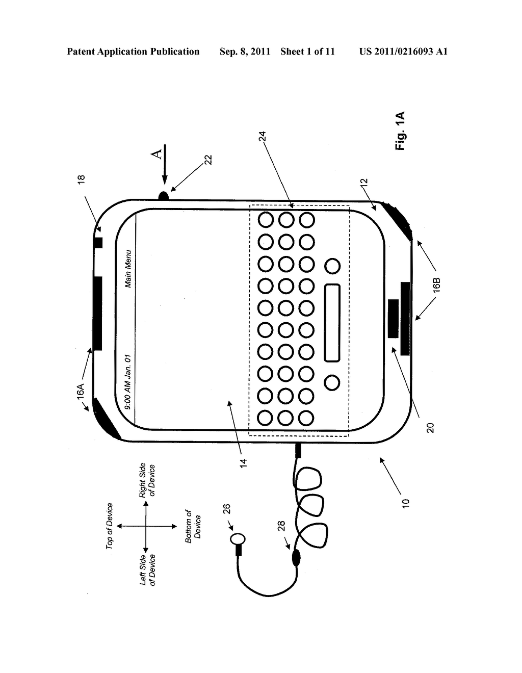 SYSTEM AND METHOD FOR ACTIVATING COMPONENTS ON AN ELECTRONIC DEVICE USING     ORIENTATION DATA - diagram, schematic, and image 02