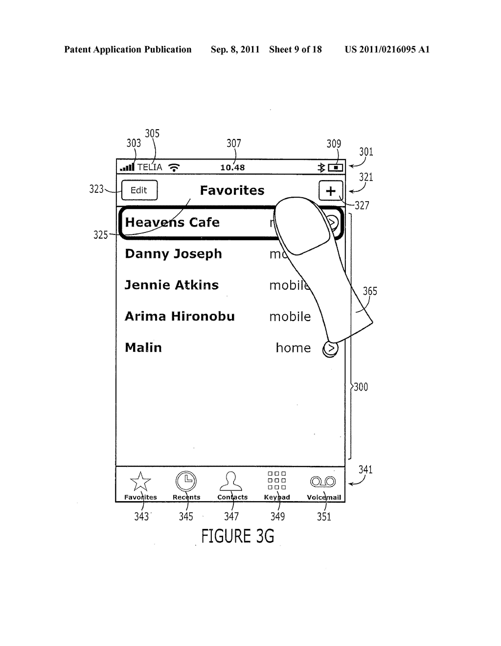 Methods, Devices, and Computer Program Products Providing Multi-Touch Drag     and Drop Operations for Touch-Sensitive User Interfaces - diagram, schematic, and image 10