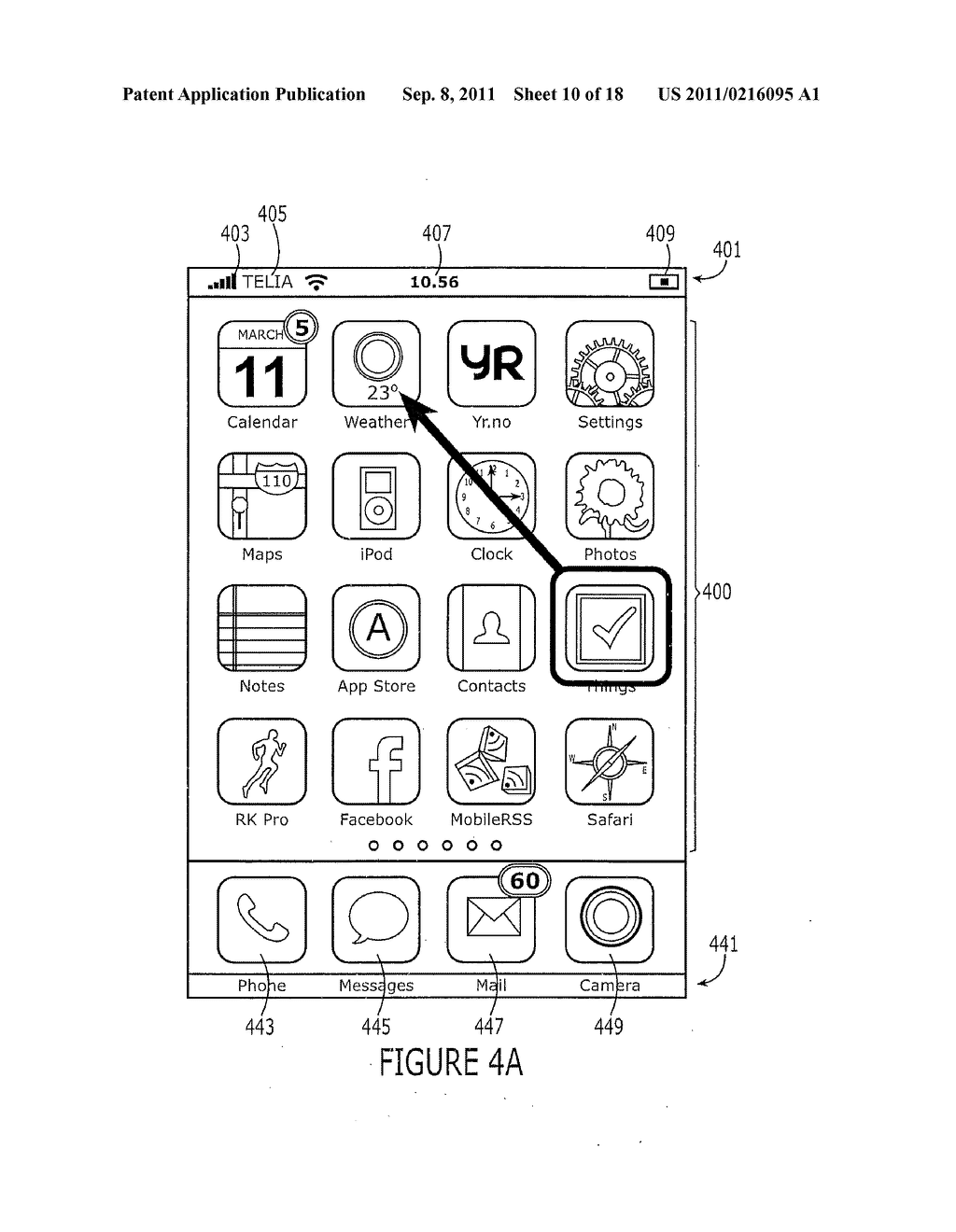 Methods, Devices, and Computer Program Products Providing Multi-Touch Drag     and Drop Operations for Touch-Sensitive User Interfaces - diagram, schematic, and image 11