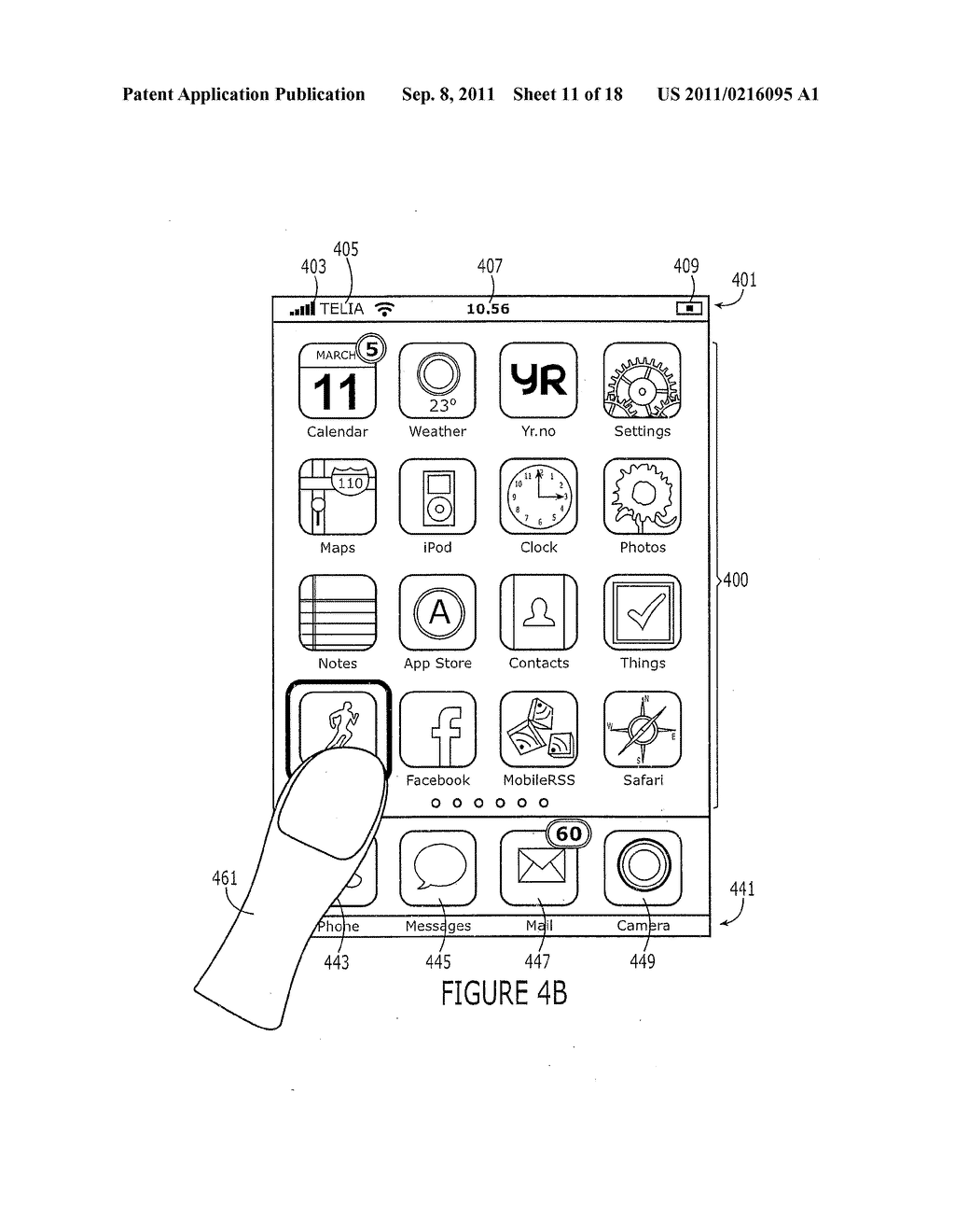 Methods, Devices, and Computer Program Products Providing Multi-Touch Drag     and Drop Operations for Touch-Sensitive User Interfaces - diagram, schematic, and image 12