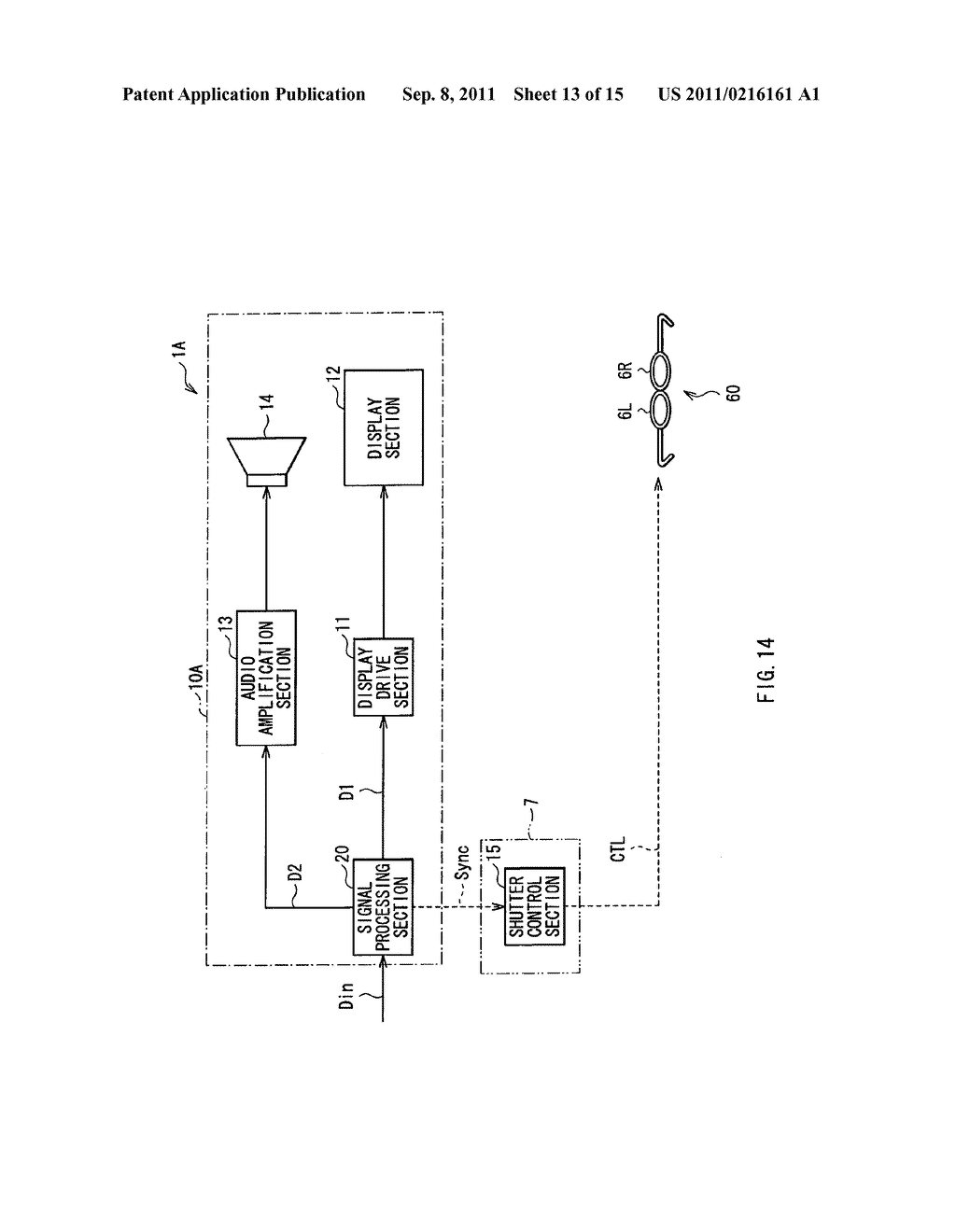 Transmitter, display, shutter eyeglass device, transmission/reception     system, display system and transmission/reception method - diagram, schematic, and image 14