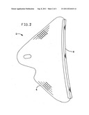 Semi truck side view mirror road spray contamination deflector diagram and image