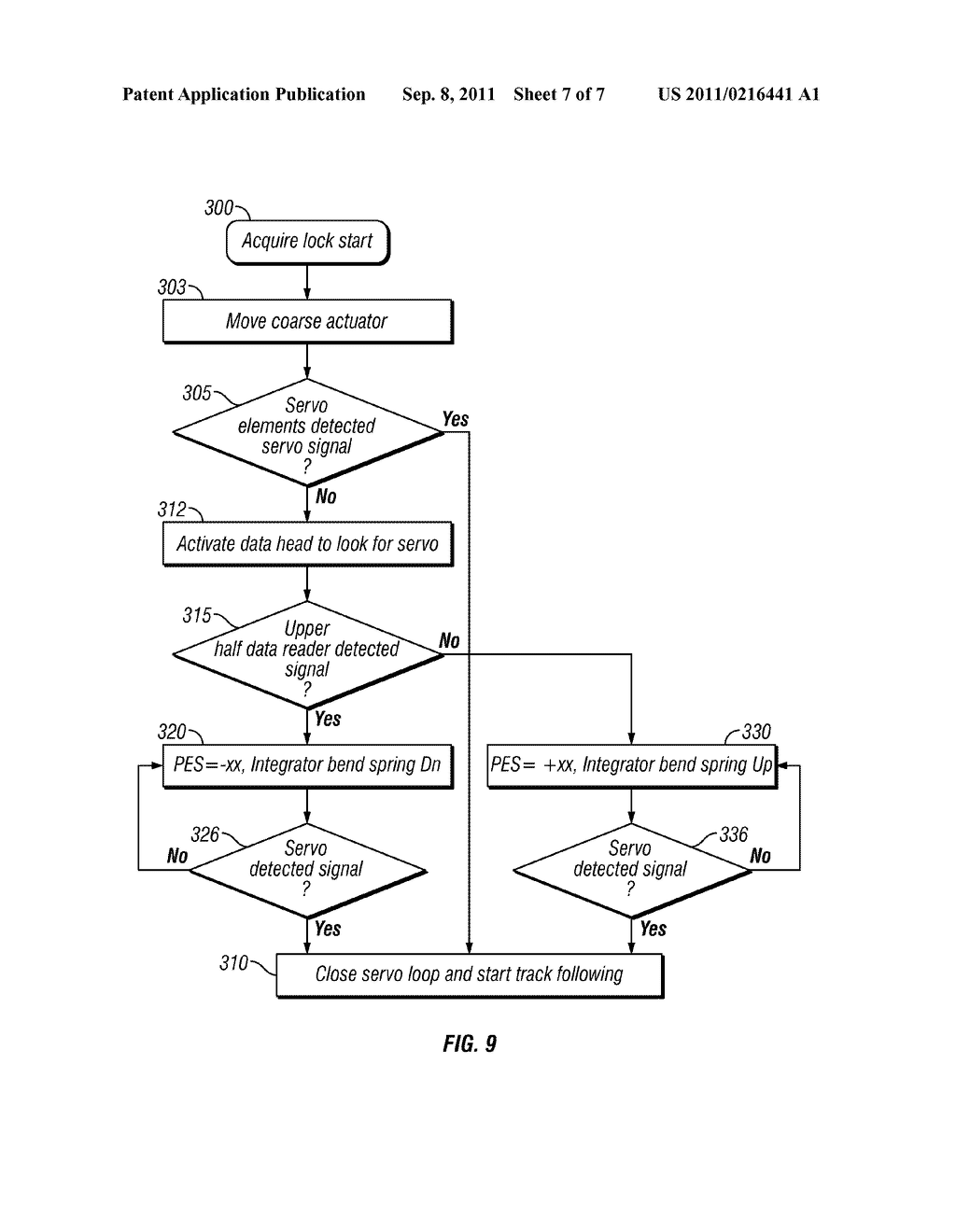 APPLICATION OF CONTINUOUS POSITION ERROR OFFSET SIGNAL TO ACQUIRE SERVO     TRACK - diagram, schematic, and image 08