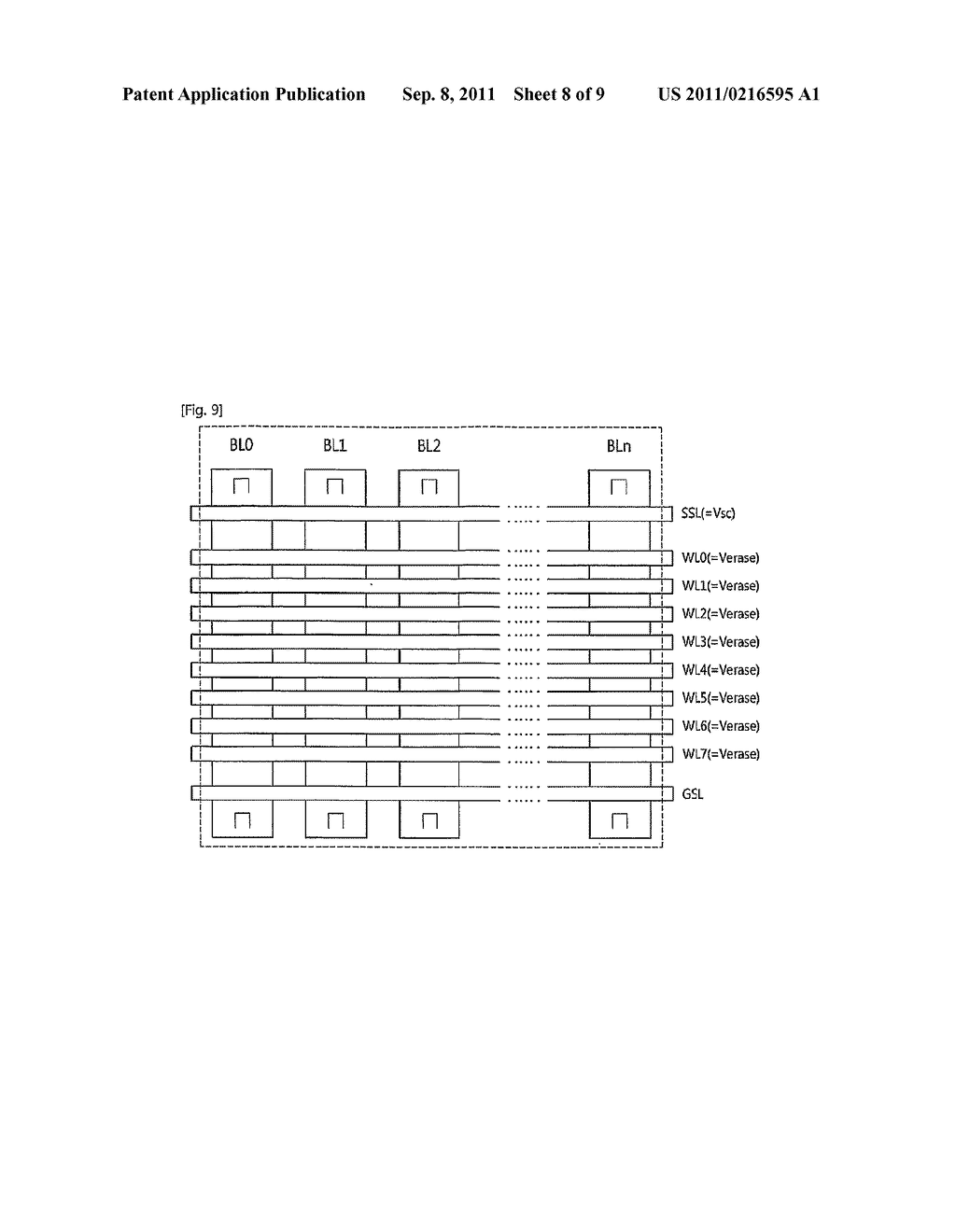 NAND FLASH MEMORY OF USING COMMON P-WELL AND METHOD OF OPERATING THE SAME - diagram, schematic, and image 09