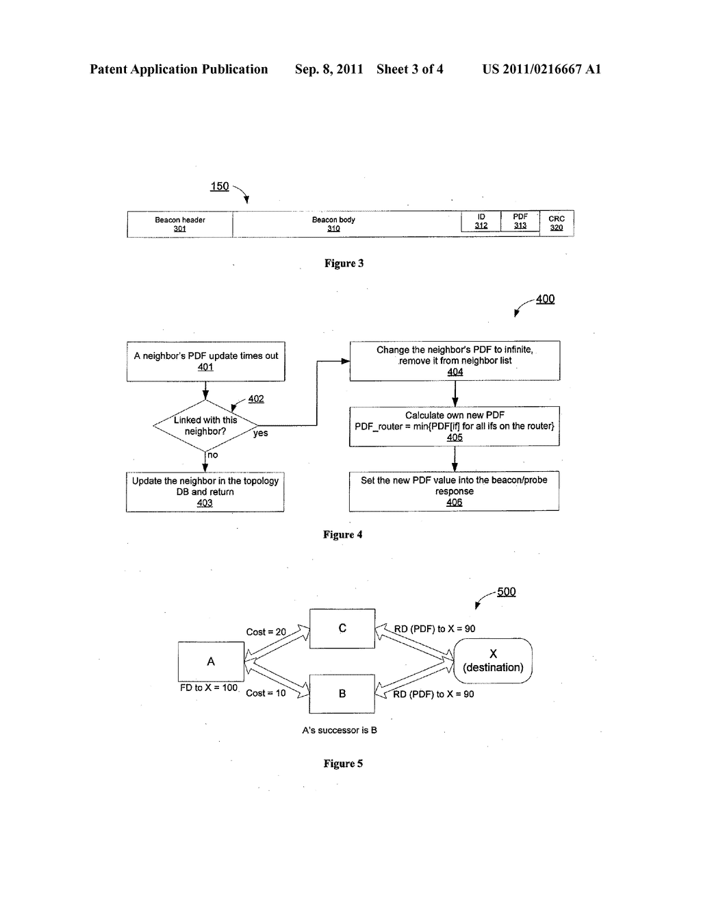 Method and System for a Radio Frequency Management in a Mesh Network with     a Path Distance Factor - diagram, schematic, and image 04