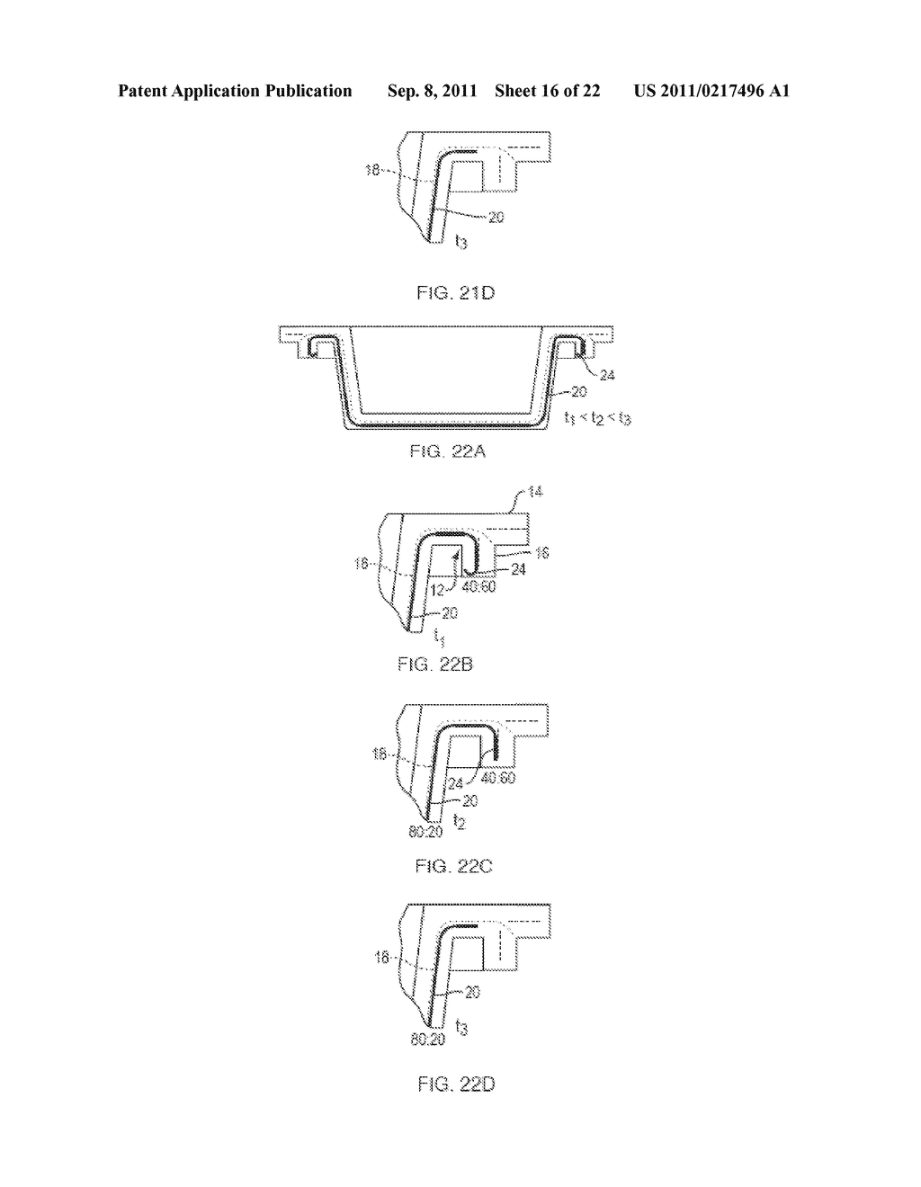 METHOD OF MOLDING MULTI-LAYER POLYMERIC ARTICLES HAVING CONTROL OVER THE     BREAKTHROUGH OF THE CORE LAYER - diagram, schematic, and image 17