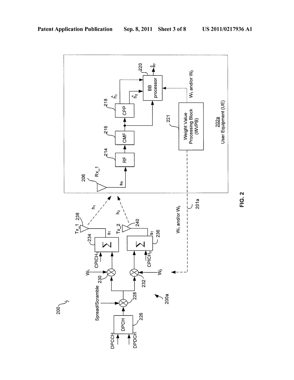 Method and Apparatus to Improve Closed Loop Transmit Diversity Modes     Performance via Interference Suppression in a WCDMA Network Equipped with     a RAKE Receiver - diagram, schematic, and image 04