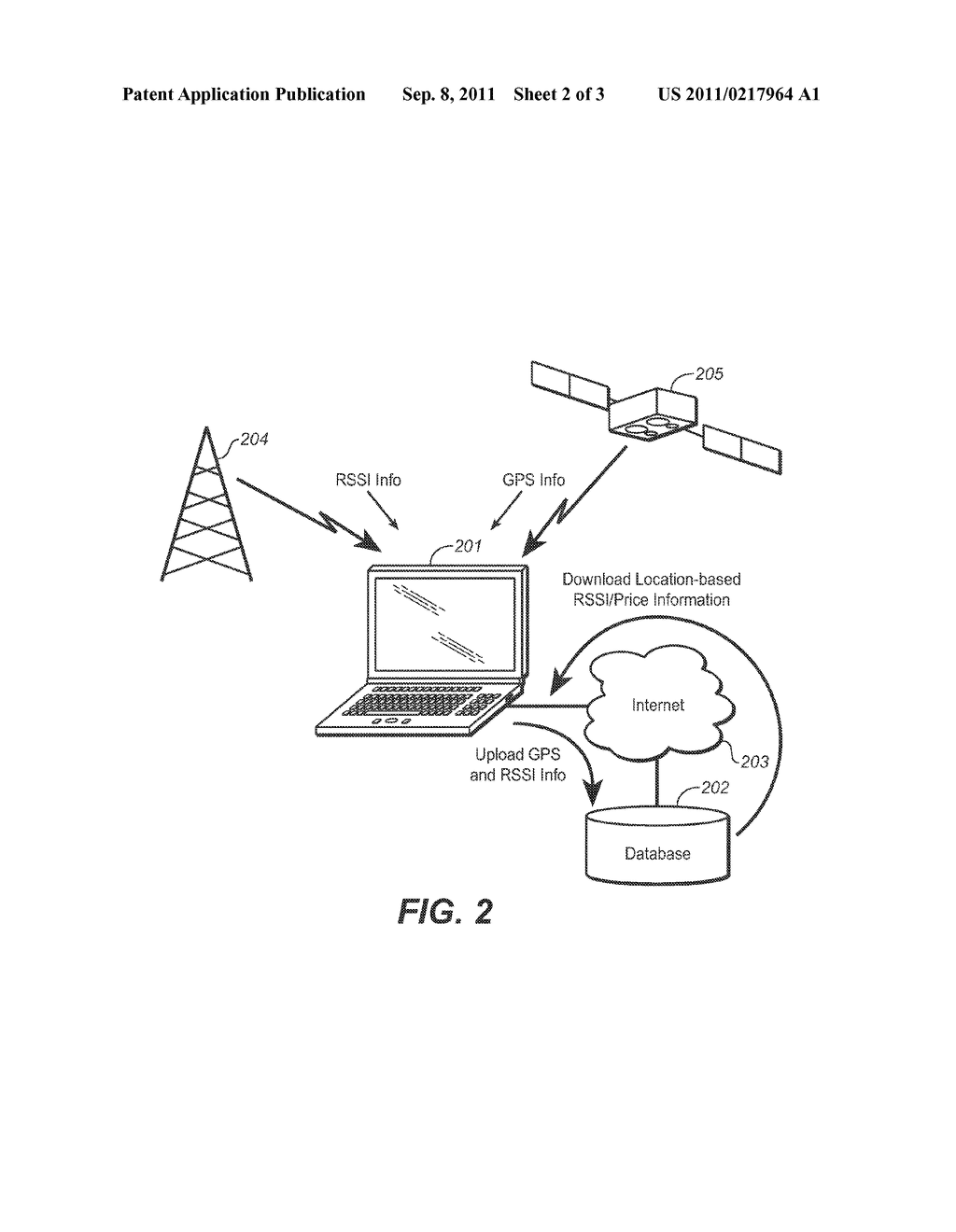 SYSTEM AND METHOD FOR PROVIDING TO A WIRELESS COMPUTING DEVICE THE PRICING     AND DYNAMICALLY-PREDICTED SIGNAL STRENGTH OF LOCALLY-AVAILABLE RADIO     SERVICES - diagram, schematic, and image 03