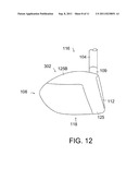 GOLF CLUB HEAD OR OTHER BALL STRIKING DEVICE HAVING ADJUSTABLE STIFFENED     FACE PORTION diagram and image