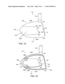 GOLF CLUB HEAD OR OTHER BALL STRIKING DEVICE HAVING ADJUSTABLE STIFFENED     FACE PORTION diagram and image