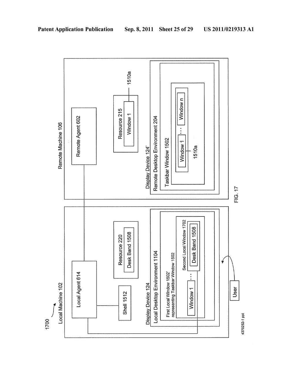 Methods and Systems for Providing, by a Remote Machine, Access to a Desk     Band Associated with a Resource Executing on a Local Machine - diagram, schematic, and image 26