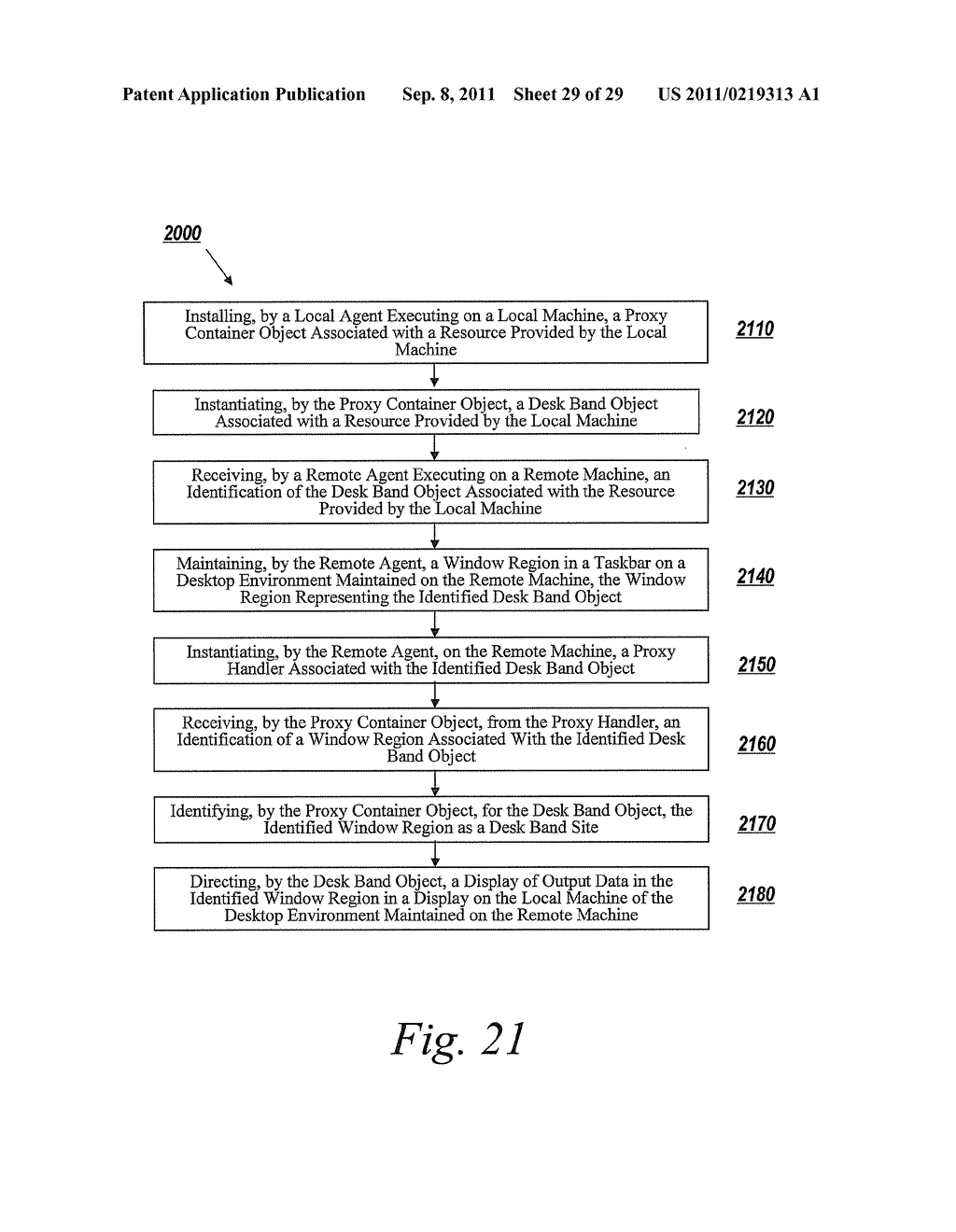 Methods and Systems for Providing, by a Remote Machine, Access to a Desk     Band Associated with a Resource Executing on a Local Machine - diagram, schematic, and image 30