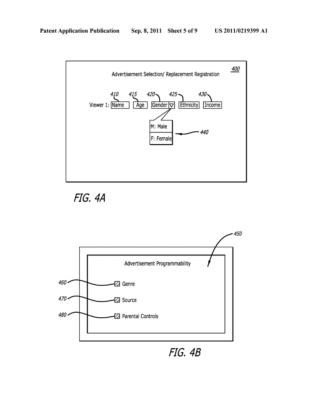 APPARATUS AND METHOD FOR REGISTERING AND THE SUBSEQUENT SELECTION OF USER     SELECTED ADVERTISEMENT DURING PLAYBACK - diagram, schematic, and image 06