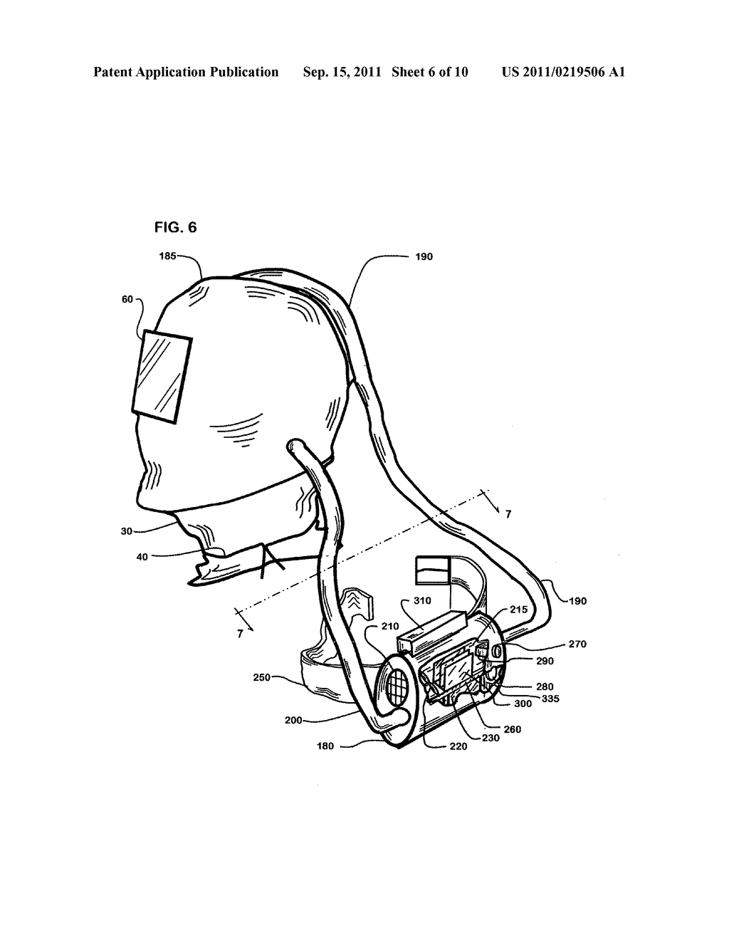 Cool, clean air welding helmet - diagram, schematic, and image 07