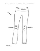 EXERCISE ATTIRE WITH REMOVABLE JOINT PADS diagram and image