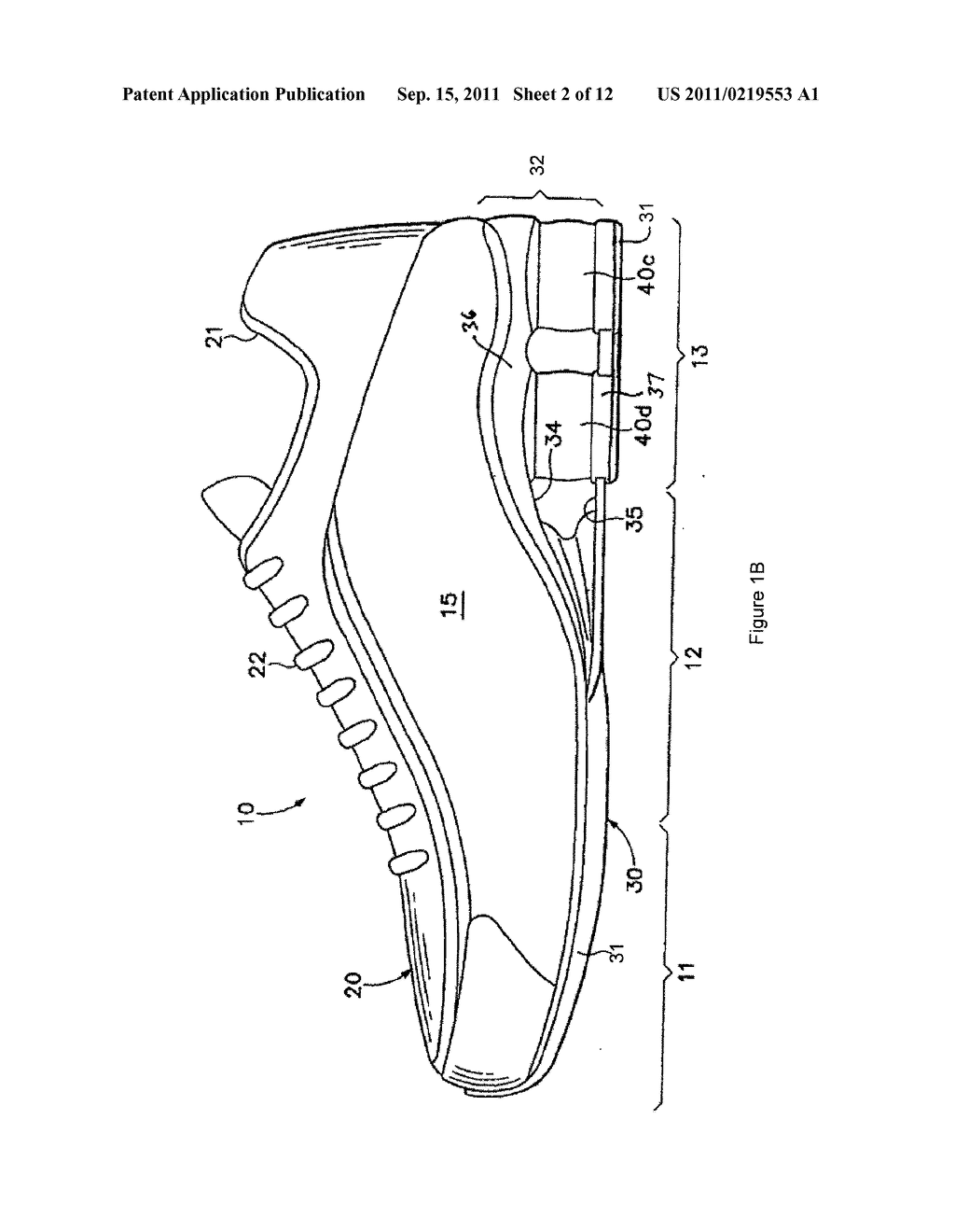 Article Of Footwear With A Sole Structure Having Support Elements And An     Indented Plate - diagram, schematic, and image 03