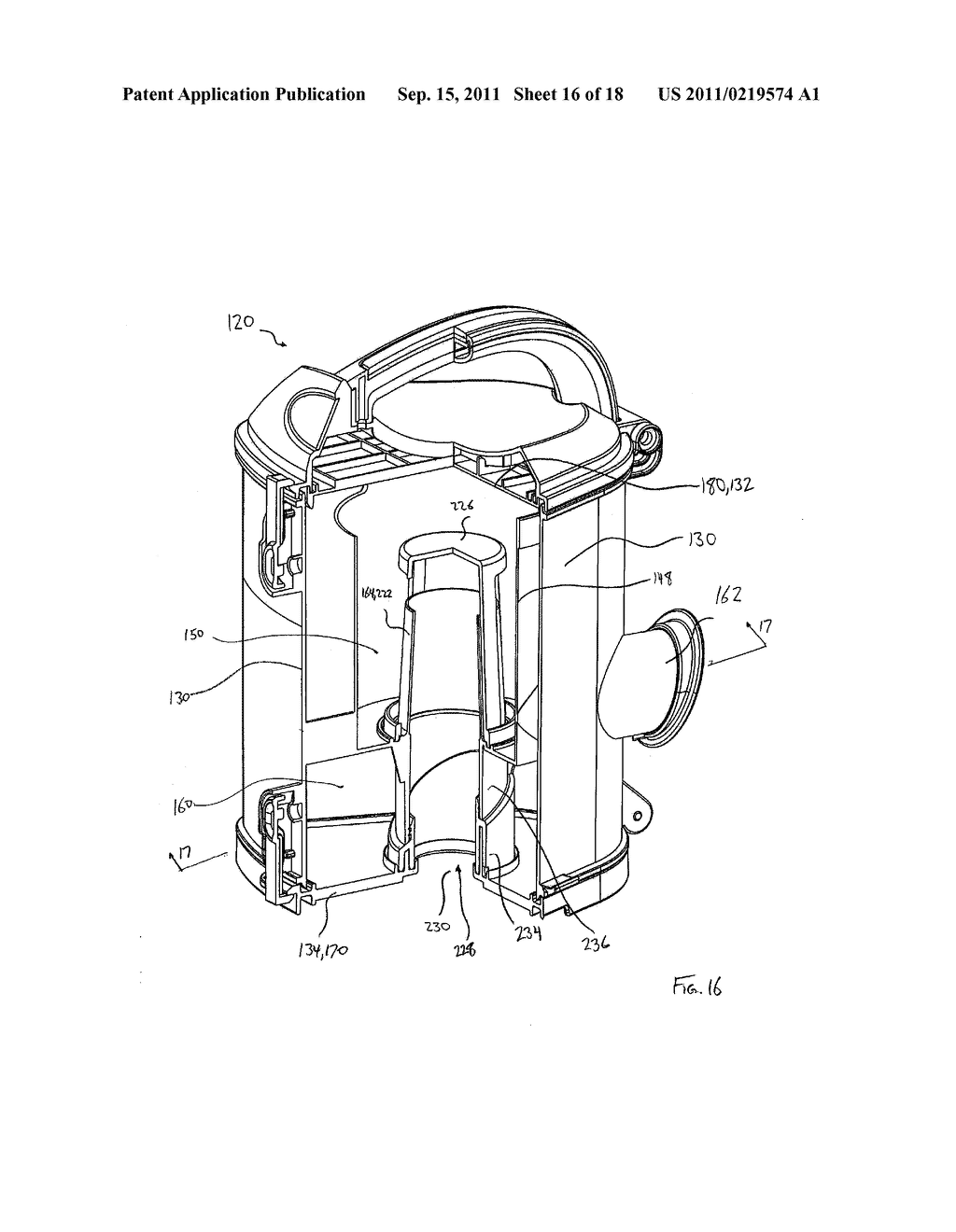 Cyclone Construction for a Surface Cleaning Apparatus - diagram, schematic, and image 17