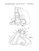 INTEGRATED BAG DOOR AND CARRY HANDLE FOR A FLOOR CLEANER diagram and image