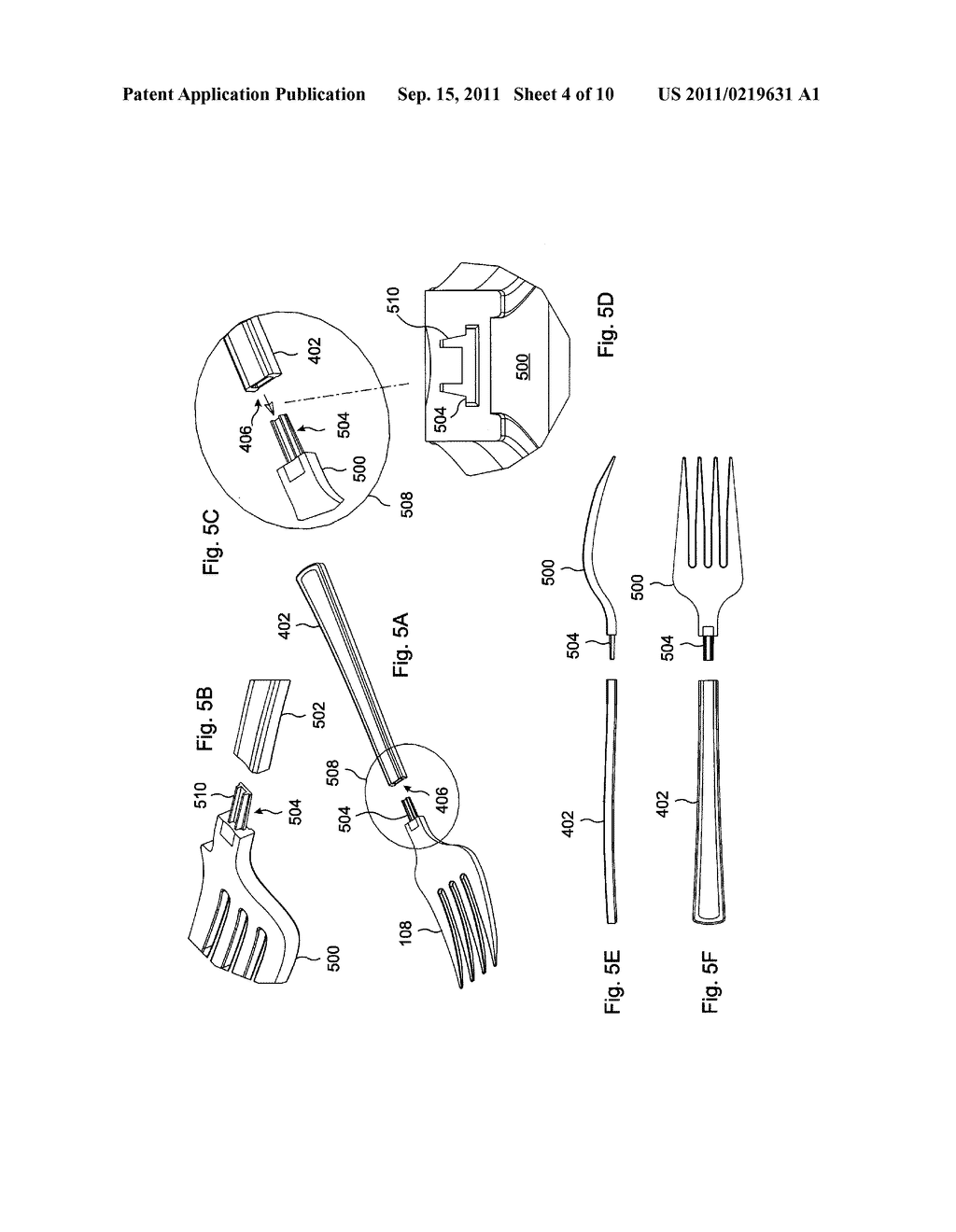 Plastic Cutlery and Tableware with Interchangeable Elements - diagram, schematic, and image 05