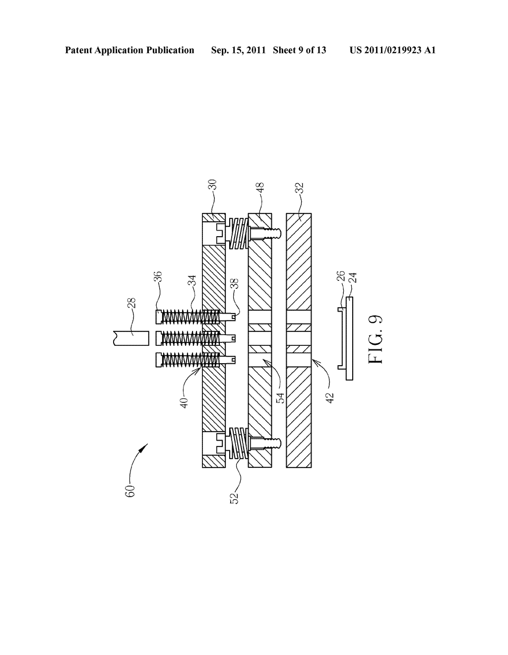 Gathering method and apparatus for a keypad fabrication process - diagram, schematic, and image 10