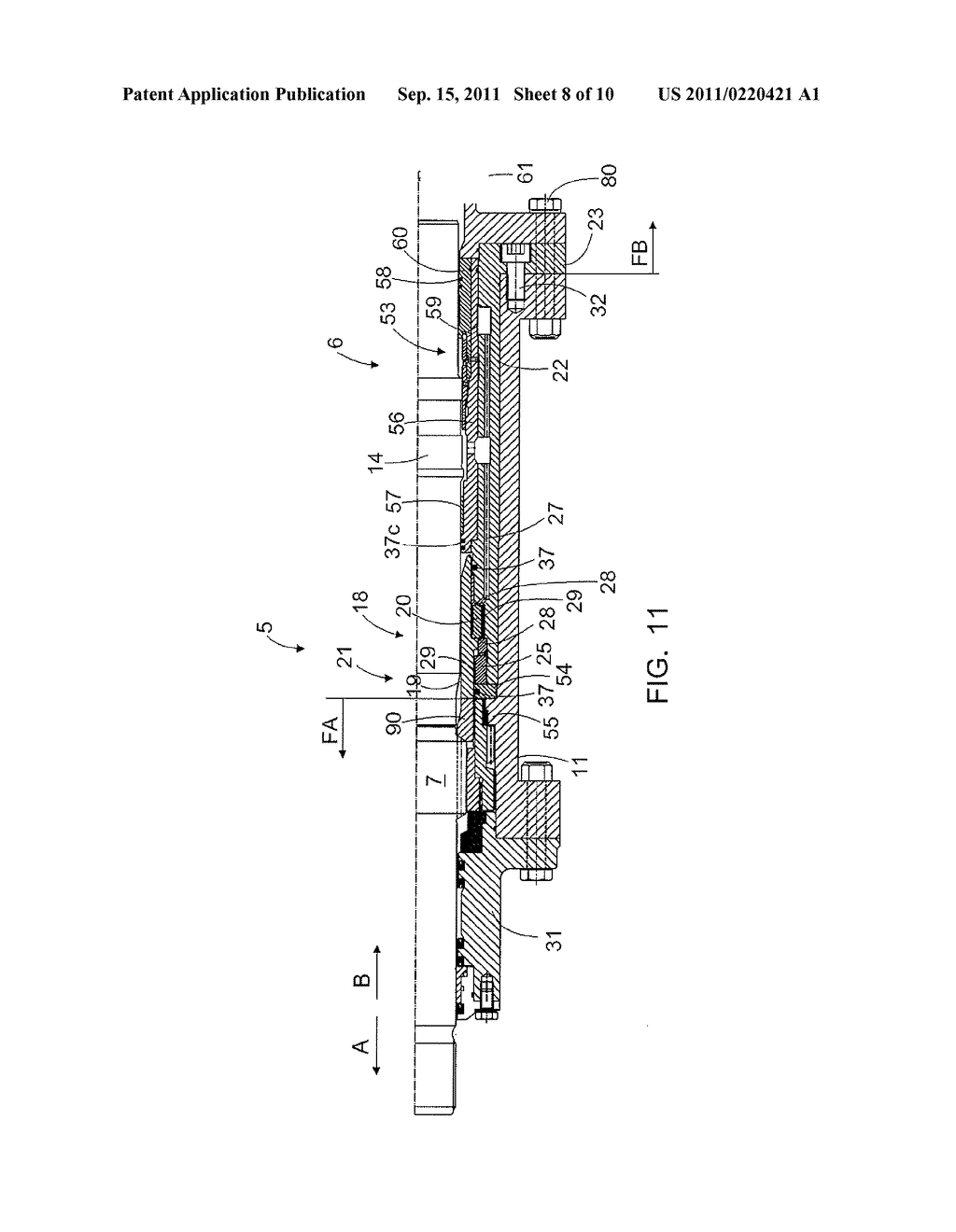 ROCK DRILLING MACHINE AND AXIAL BEARING MODULE - diagram, schematic, and image 09