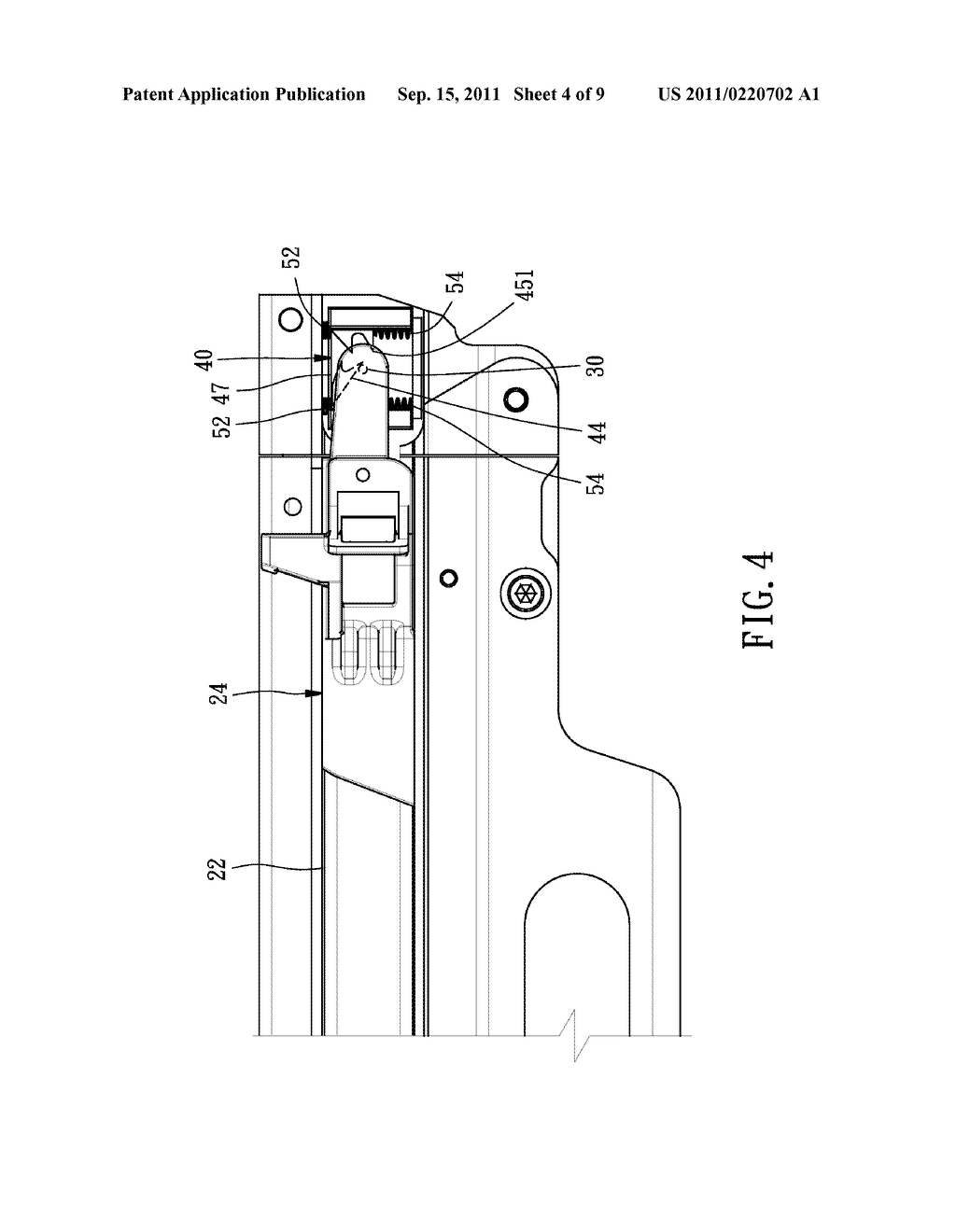 POSTERIOR LOCKING DEVICE FOR NAIL CARTRIDGE OF NAIL GUN - diagram, schematic, and image 05