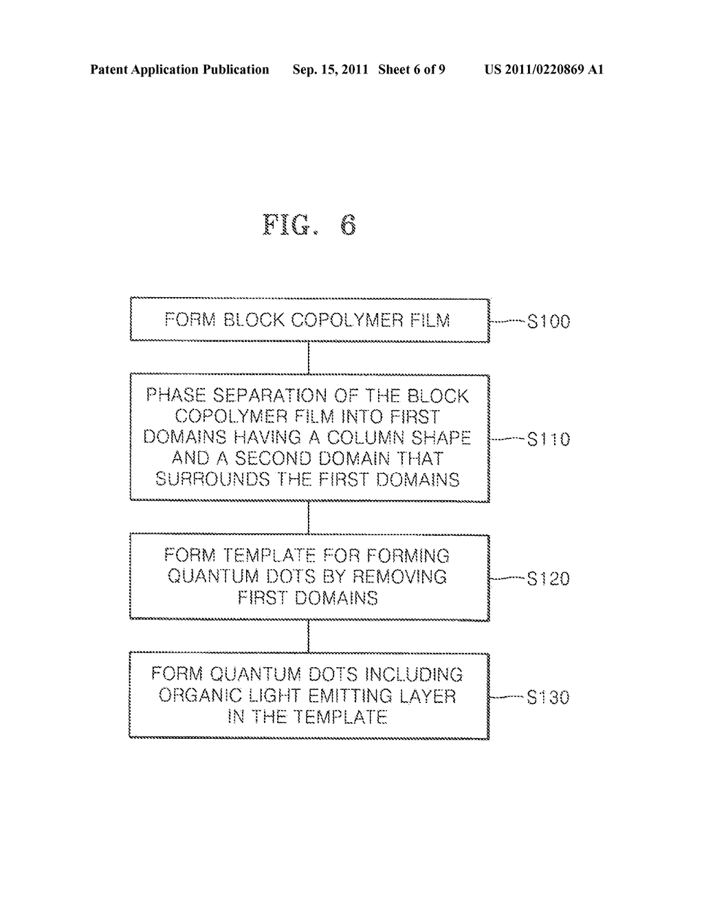 QUANTUM DOT ORGANIC LIGHT EMITTING DEVICE AND METHOD OF FABRICATING THE     SAME - diagram, schematic, and image 07