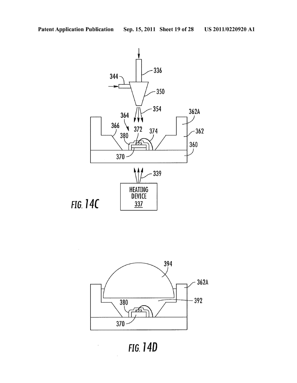 METHODS OF FORMING WARM WHITE LIGHT EMITTING DEVICES HAVING HIGH COLOR     RENDERING INDEX VALUES AND RELATED LIGHT EMITTING DEVICES - diagram, schematic, and image 20