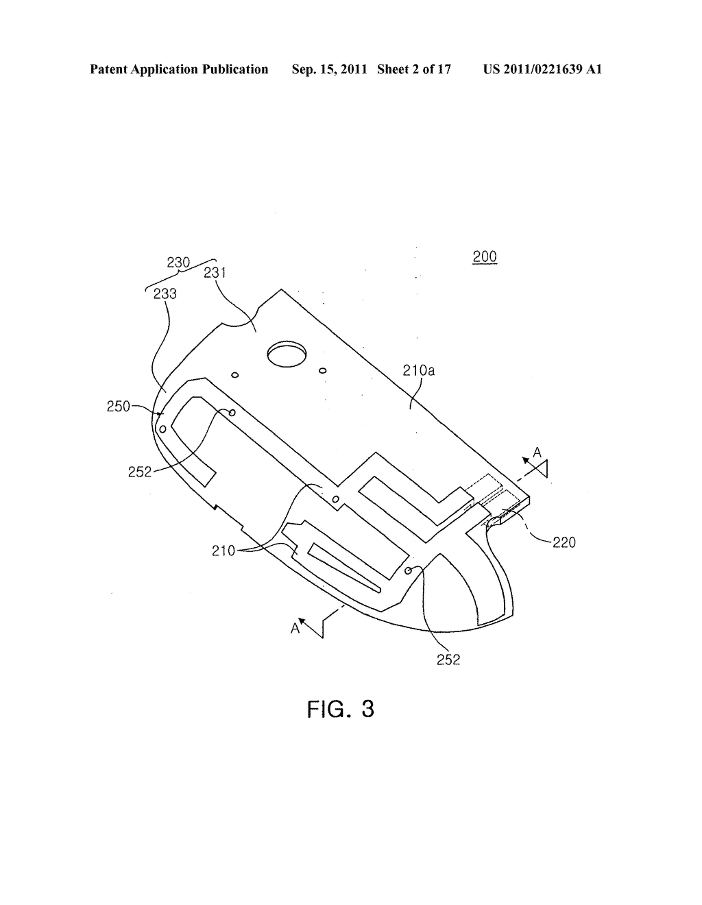 ANTENNA PATTERN FRAME, CASE OF ELECTRONIC DEVICE AND MOLD FOR     MANUFACTURING THE SAME - diagram, schematic, and image 03