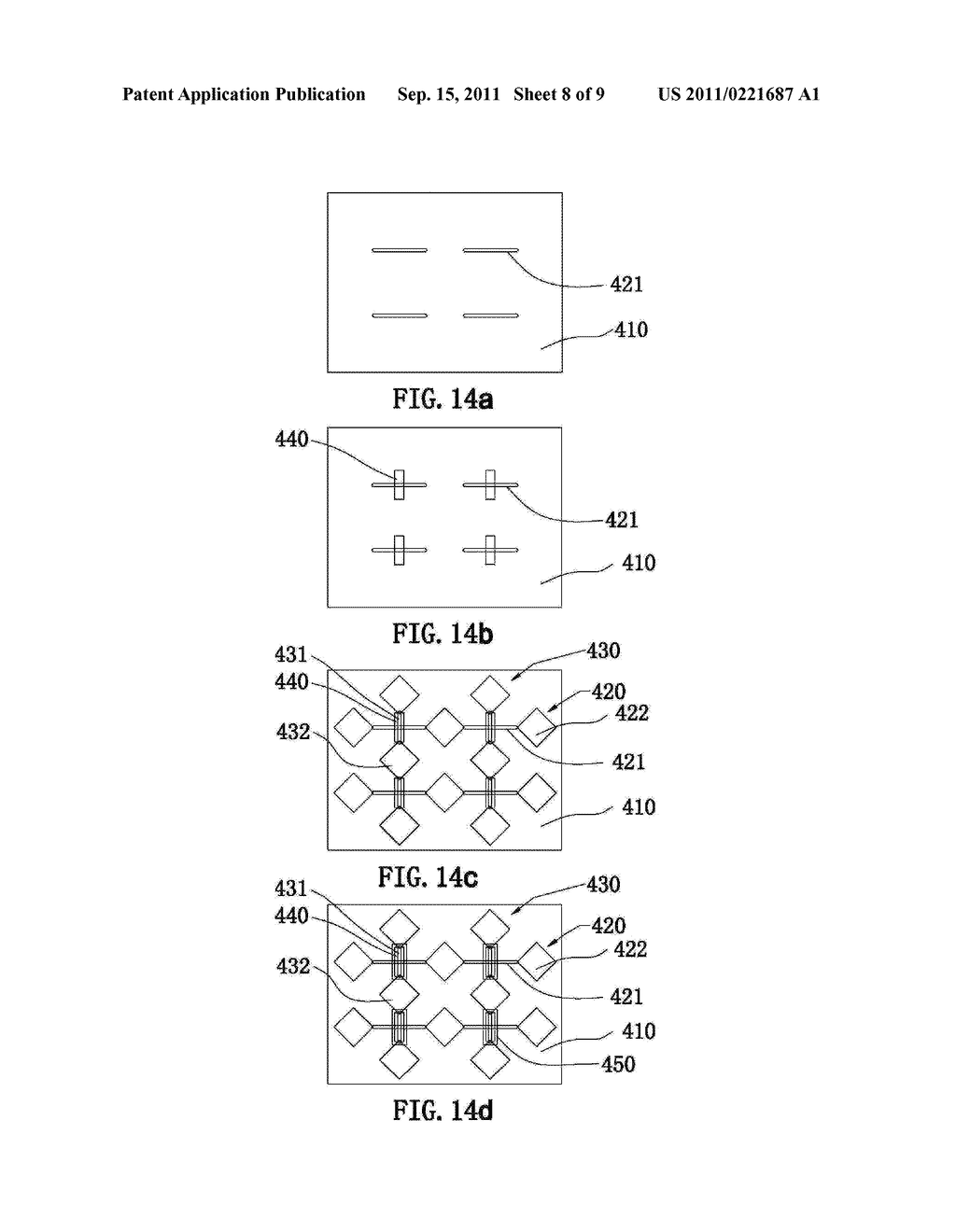 ELECTRODE PATTERN STRUCTURE OF A CAPACITIVE TOUCH PANEL AND METHOD OF     MANUFACTURING THE SAME - diagram, schematic, and image 09