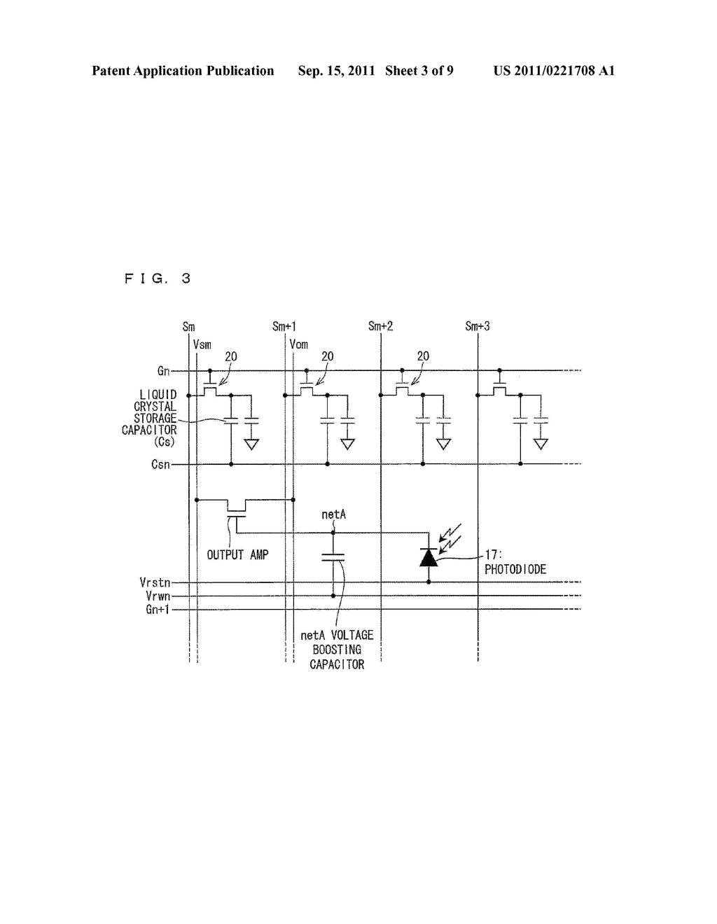 TWO-DIMENSIONAL SENSOR ARRAY, DISPLAY DEVICE, AND ELECTRONICS DEVICE - diagram, schematic, and image 04