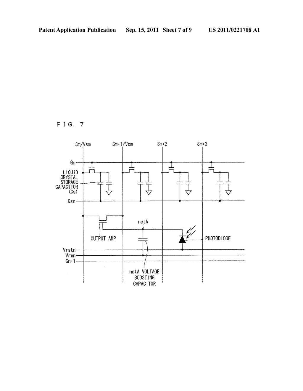 TWO-DIMENSIONAL SENSOR ARRAY, DISPLAY DEVICE, AND ELECTRONICS DEVICE - diagram, schematic, and image 08