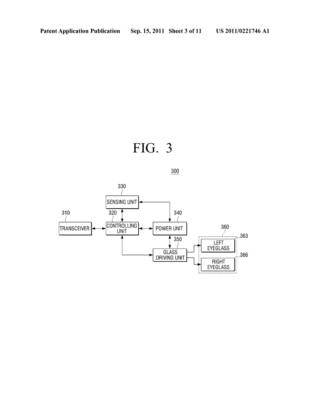 3D EYEGLASSES, METHOD FOR DRIVING 3D EYEGLASSES AND SYSTEM FOR PROVIDING     3D IMAGE - diagram, schematic, and image 04