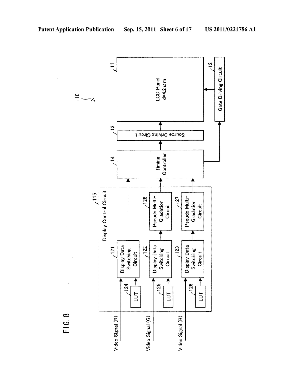 LIQUID CRYSTAL DISPLAY DEVICE AND METHOD FOR DRIVING SAME - diagram, schematic, and image 07