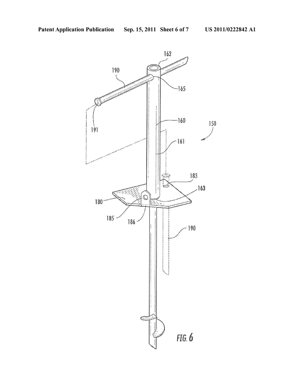 THEFT DETERRING ADJUSTABLE, TRANSPORTABLE, OUTDOOR CAMERA SUPPORT ASSEMBLY     AND METHOD OF USE - diagram, schematic, and image 07