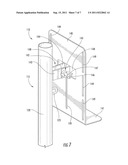 THEFT DETERRING ADJUSTABLE, TRANSPORTABLE, OUTDOOR CAMERA SUPPORT ASSEMBLY     AND METHOD OF USE diagram and image