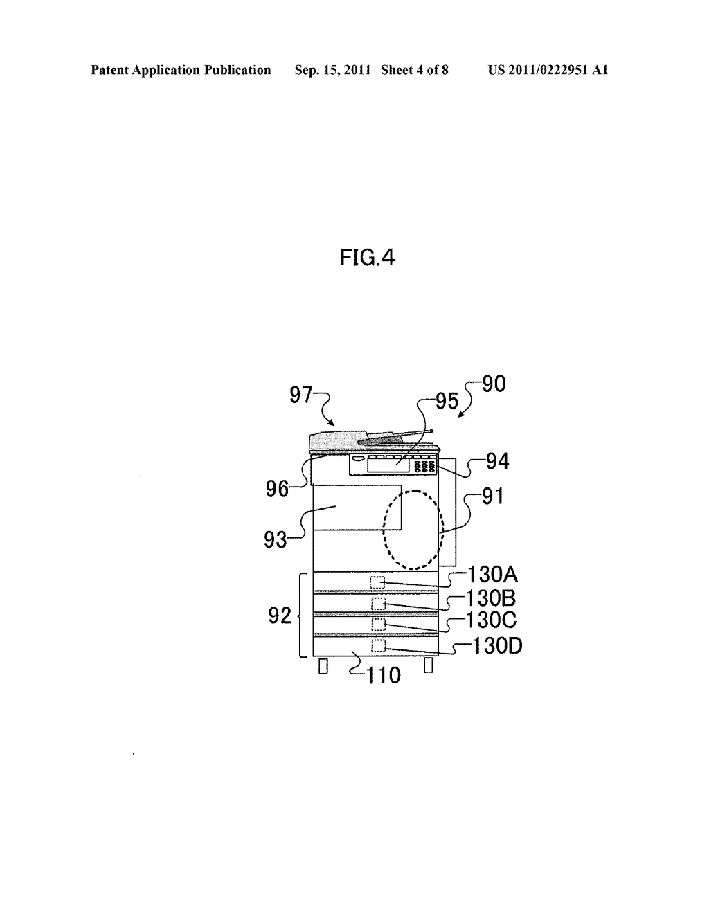 ERASING DEVICE, IMAGE FORMING APPARATUS, SHEET CASSETTE COMMON USE SYSTEM,     AND A STORING METHOD OF ERASE-PROCESSED SHEETS - diagram, schematic, and image 05