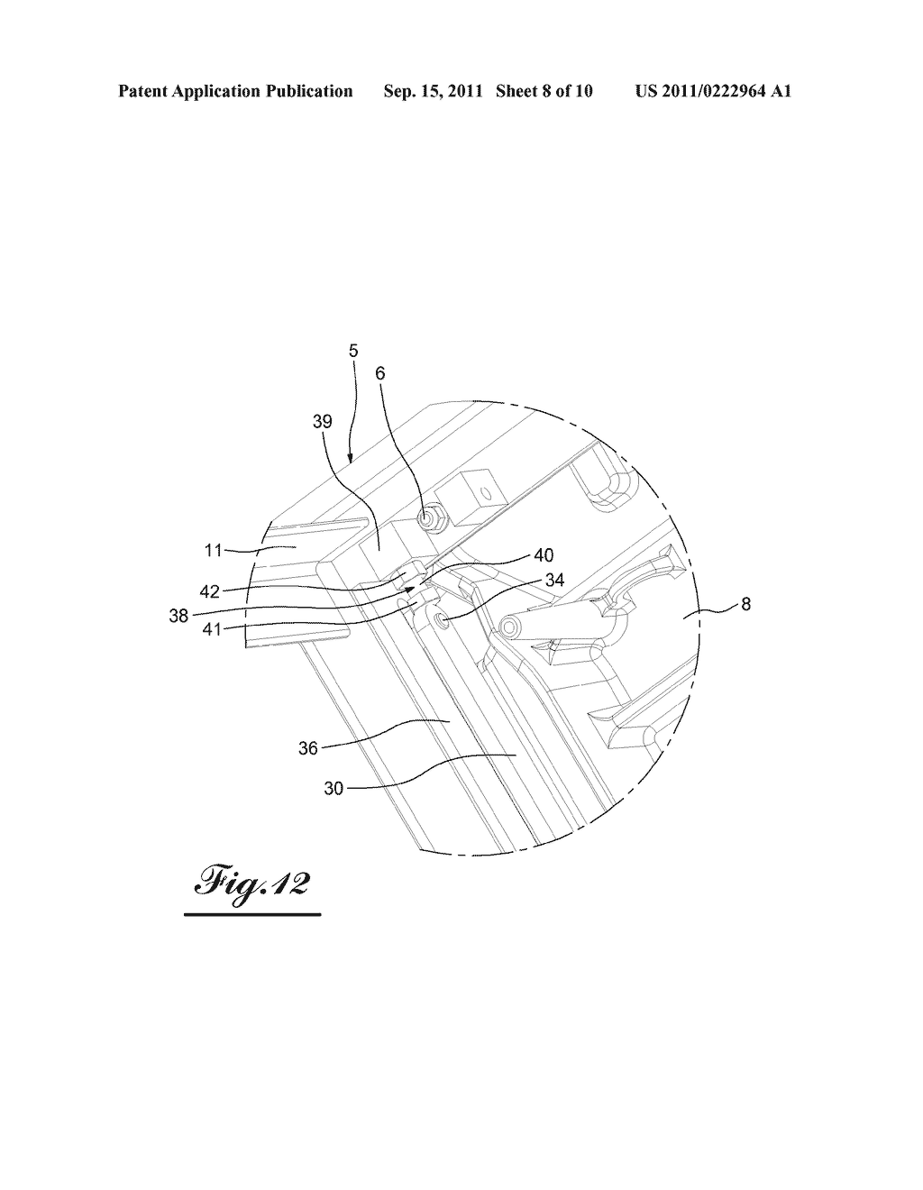 HIGHWAY DEVICE, IN PARTICULAR MANHOLE, WITH FRAME AND PLUG WITH BACKWARD     MOVEMENT RELATIVE TO THE FRAME TO ENSURE THE CLOSED POSITION OF THE PLUG     IN THE FRAME - diagram, schematic, and image 09