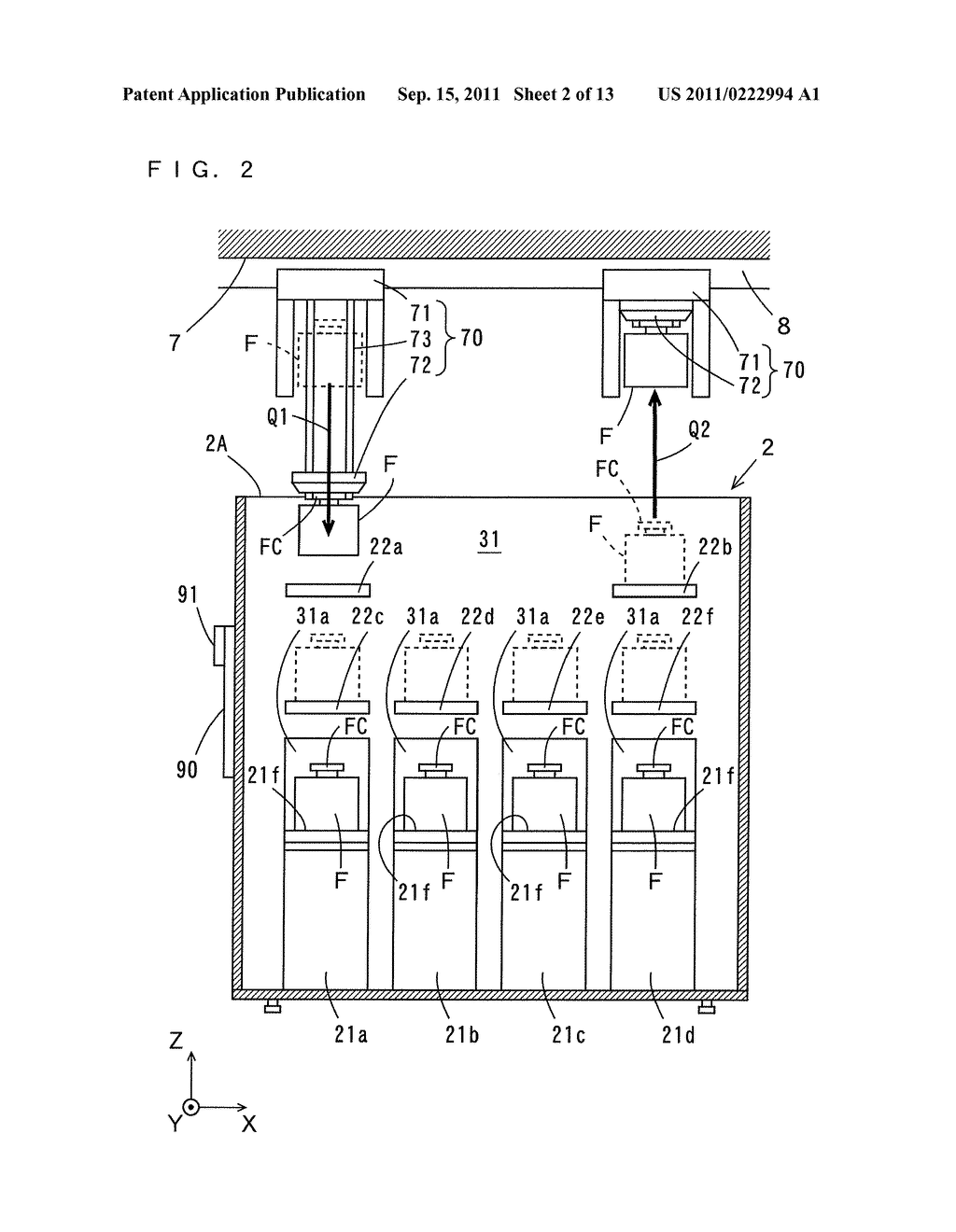 SUBSTRATE PROCESSING APPARATUS, STORAGE DEVICE, AND METHOD OF TRANSPORTING     SUBSTRATE STORING CONTAINER - diagram, schematic, and image 03