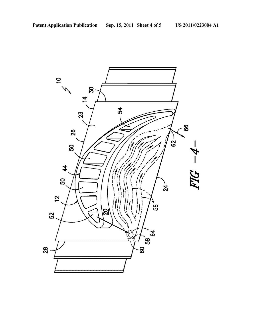 APPARATUS FOR COOLING A PLATFORM OF A TURBINE COMPONENT - diagram, schematic, and image 05