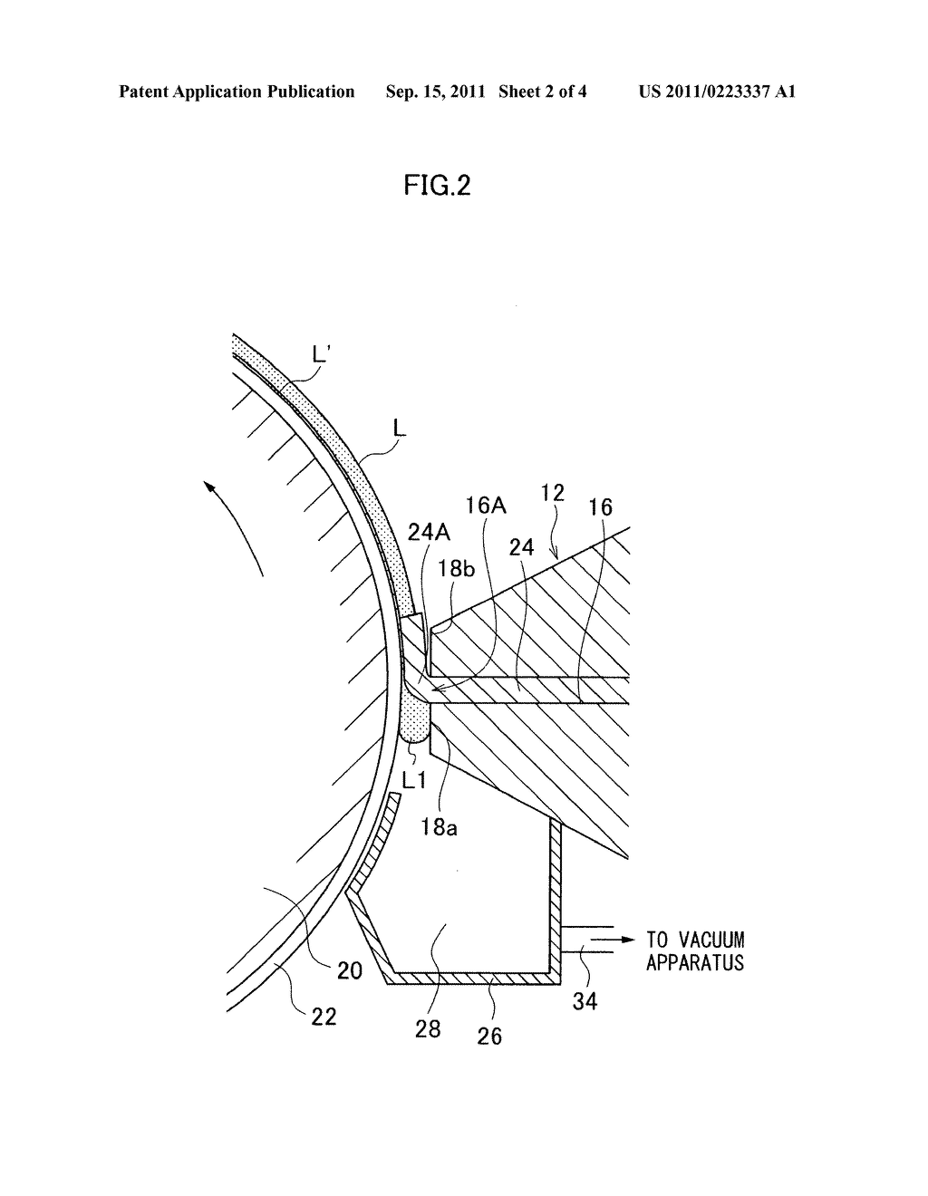 Extrusion coating apparatus and coating method as well as coating film     forming method - diagram, schematic, and image 03