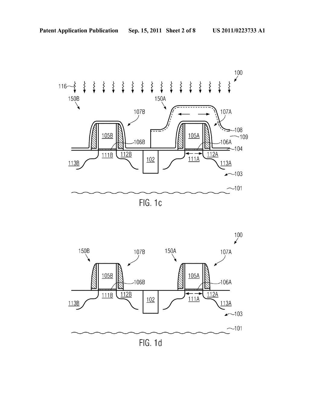 Method for Forming a Strained Transistor by Stress Memorization Based on a     Stressed Implantation Mask - diagram, schematic, and image 03