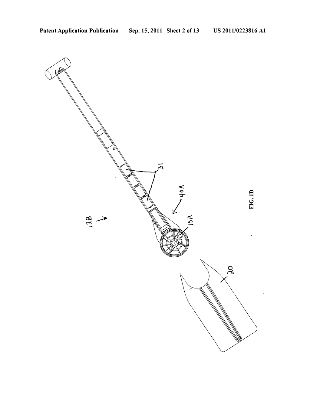 Combination hand-held multi-directional propulsion device and powered     oar/paddle for rowboat, canoe, kayak, and the like - diagram, schematic, and image 03