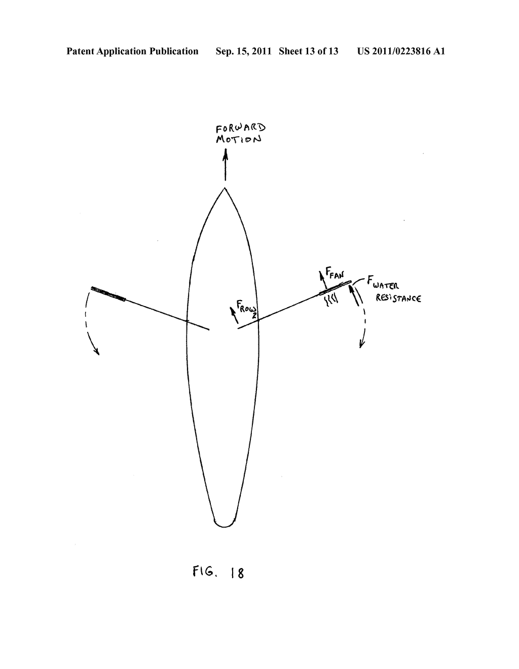 Combination hand-held multi-directional propulsion device and powered     oar/paddle for rowboat, canoe, kayak, and the like - diagram, schematic, and image 14